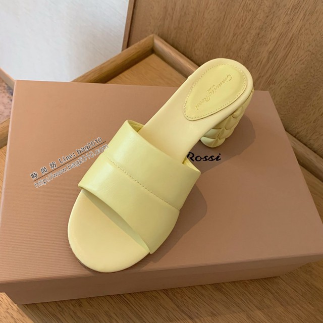 Gianvito Rossi專櫃款中跟拖鞋 定制羊皮女士拖鞋 dx3591